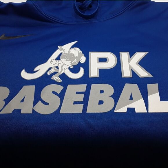 Nike Baseball Sweatshirt/Hooded Blue/Black Color Size M - Picture 2 of 8